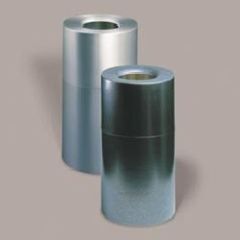 Atrium Aluminum Container, 35 gal, Hammered Silver, 1/Ctn