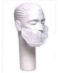 Low lint, White XL Beard Covers