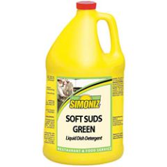 Simoniz Soft Suds Green Liquid Dish Detergent, 4/1 gal per case 