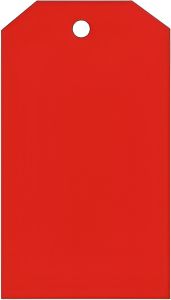 BLANK RED TAGS, 6.125X3, Tagboard, 100/PK