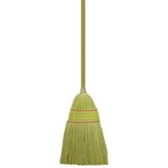 Broom, Parlor, 100% Corn, Wood Handle, Dz