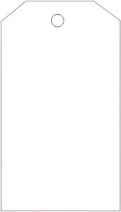 BLANK WHITE TAGS, 6.125X3, Rigid Vinyl, 100/PK