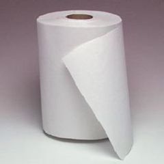 8" White Roll Towel, 12/350Ft